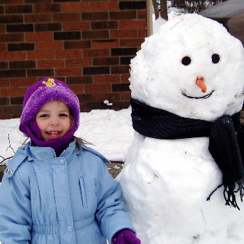 snowman n girl