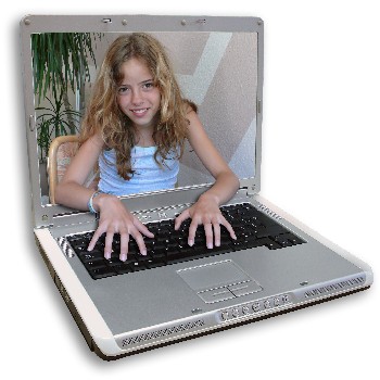 girl in the computer