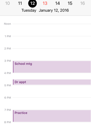 teen schedule